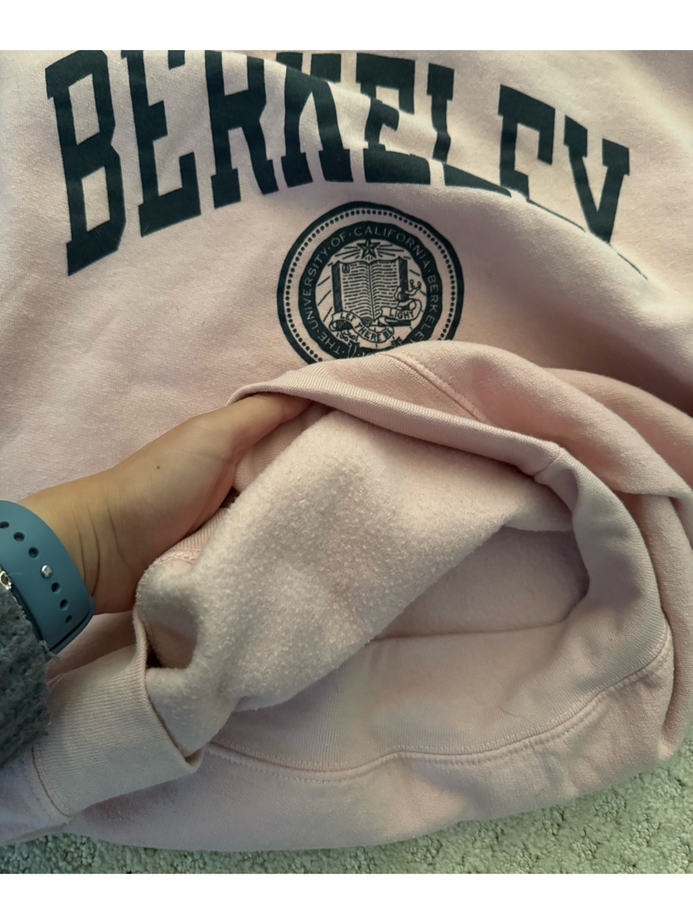 Champion Pink Logo Crewneck Berkeley Sweatshirt - Picture 5 of 5